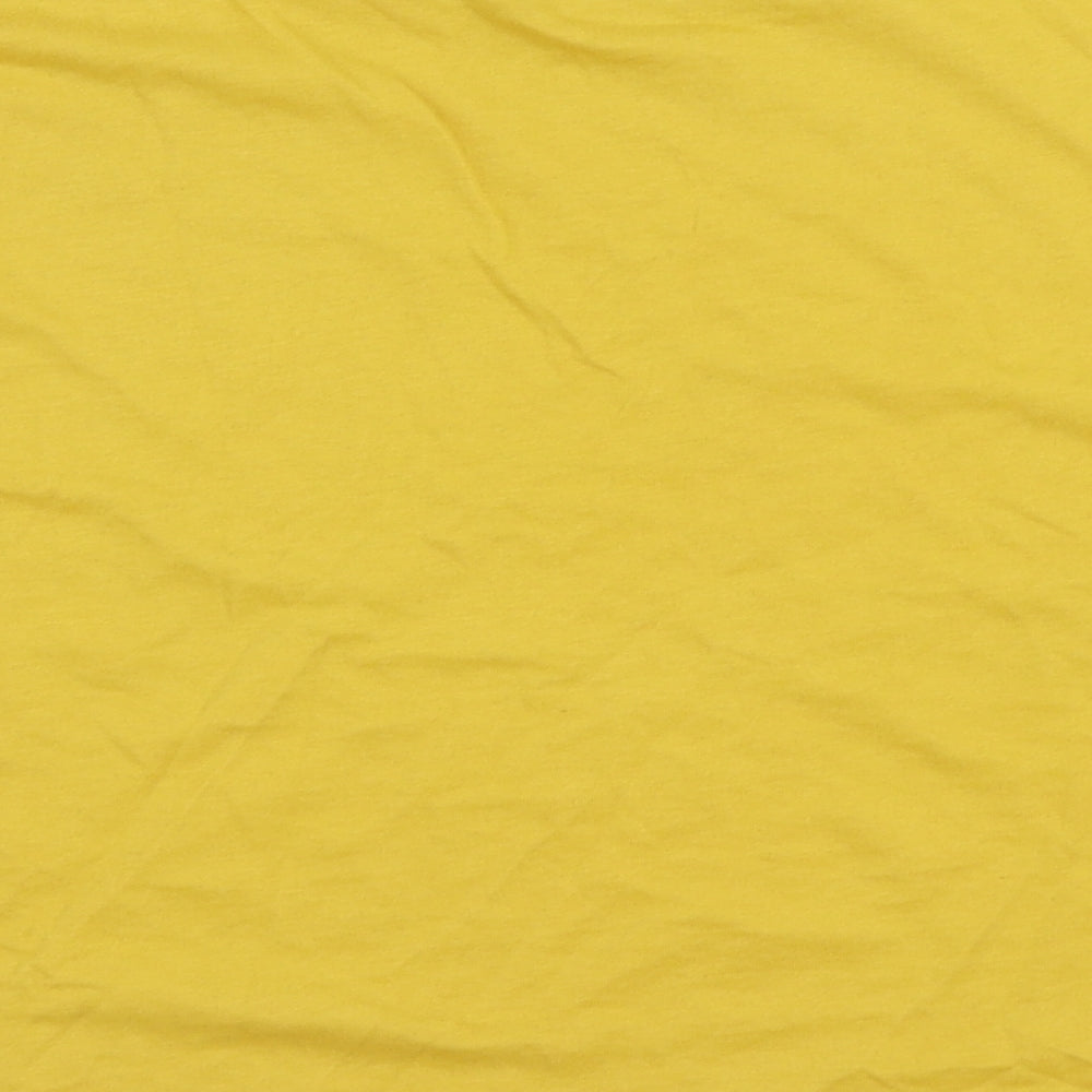 Womens UK Size 14 New Look Yellow Basic T-Shirt