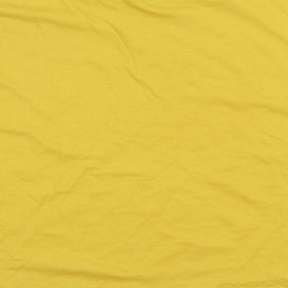 Womens UK Size 14 New Look Yellow Basic T-Shirt
