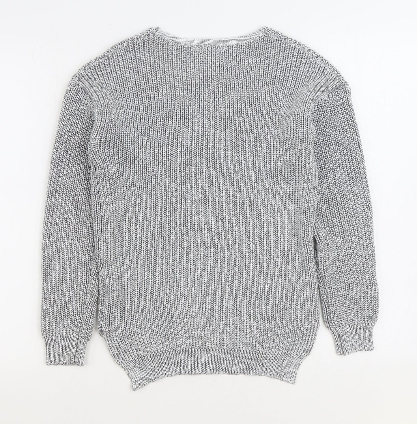 Primark Womens Grey V-Neck Polyester Pullover Jumper Size 6