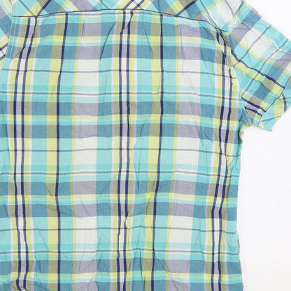 Mens UK Size S Easy Multicoloured  Button-Up Short Sleeve Casual Shirt