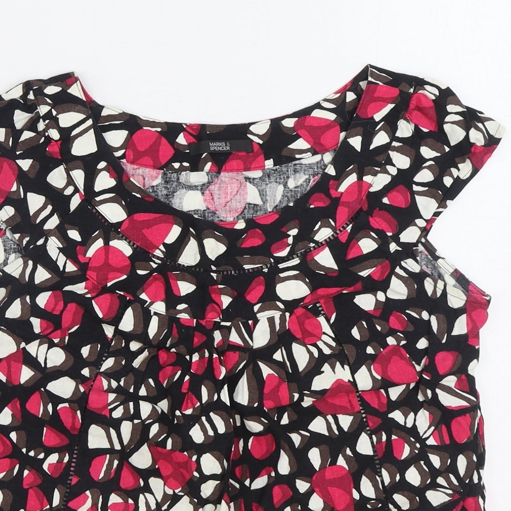 Womens UK Size 8 Marks and Spencer Multicoloured Basic Blouse