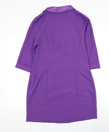 Primark Womens Purple Jacket Blazer Size 12 Button