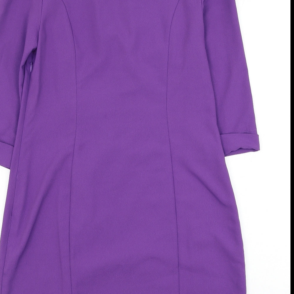 Primark Womens Purple Jacket Blazer Size 12 Button