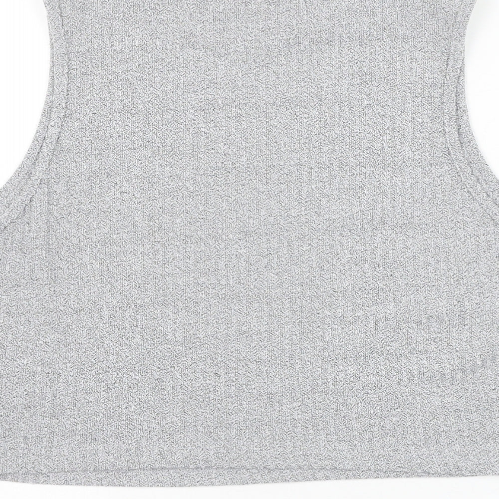 SheIn Womens Grey Polyester Basic Tank Size 2XL Round Neck