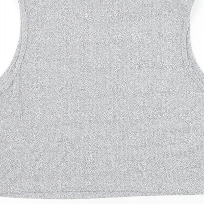 SheIn Womens Grey Polyester Basic Tank Size 2XL Round Neck