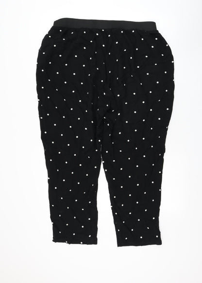 G:21 Womens Black Polka Dot Polyester Trousers Size 34 in L26 in Regular