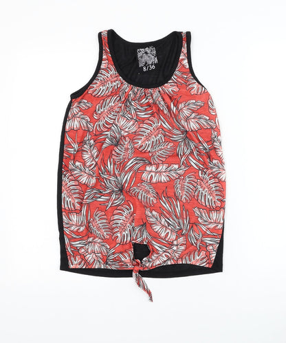 Womens UK Size 8 Dunnes Stores Red Basic Tank