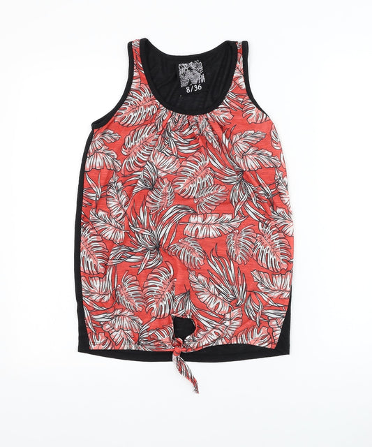 Womens UK Size 8 Dunnes Stores Red Basic Tank