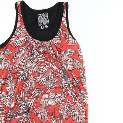 Womens UK Size 8 Dunnes Stores Red Basic Tank
