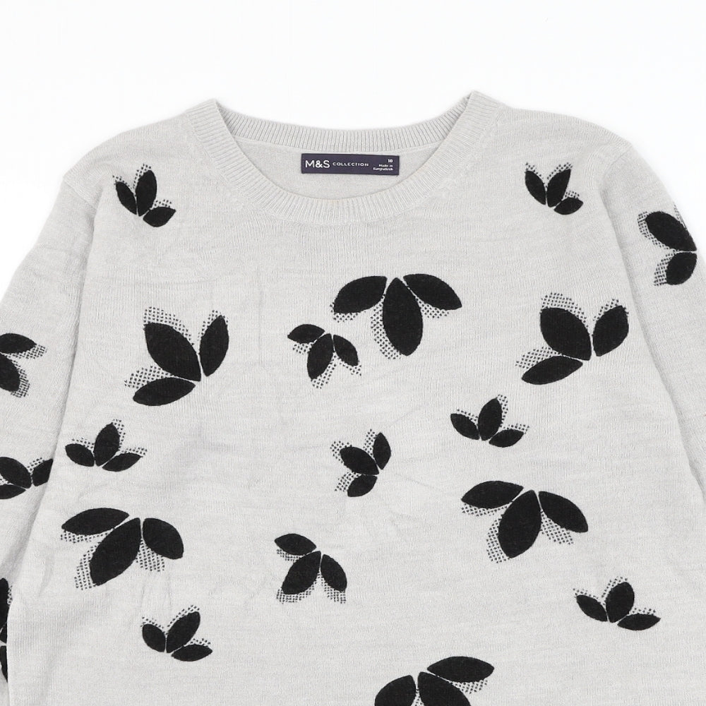 Womens UK Size 10 Marks and Spencer Grey Pullover Jumper
