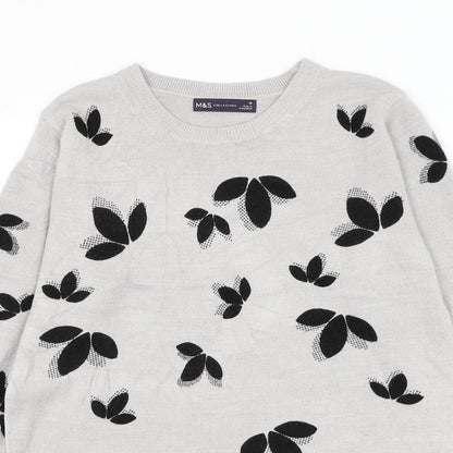Womens UK Size 10 Marks and Spencer Grey Pullover Jumper