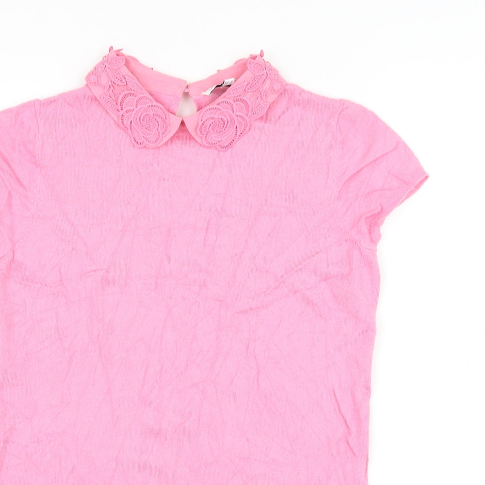 Womens UK Size 10 Warehouse Pink Pullover Jumper