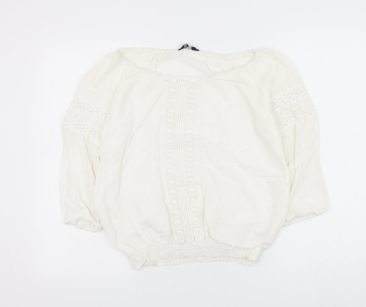 Womens UK Size 12 Dorothy Perkins White Basic Blouse