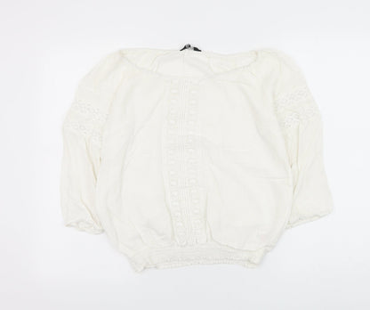 Womens UK Size 12 Dorothy Perkins White Basic Blouse