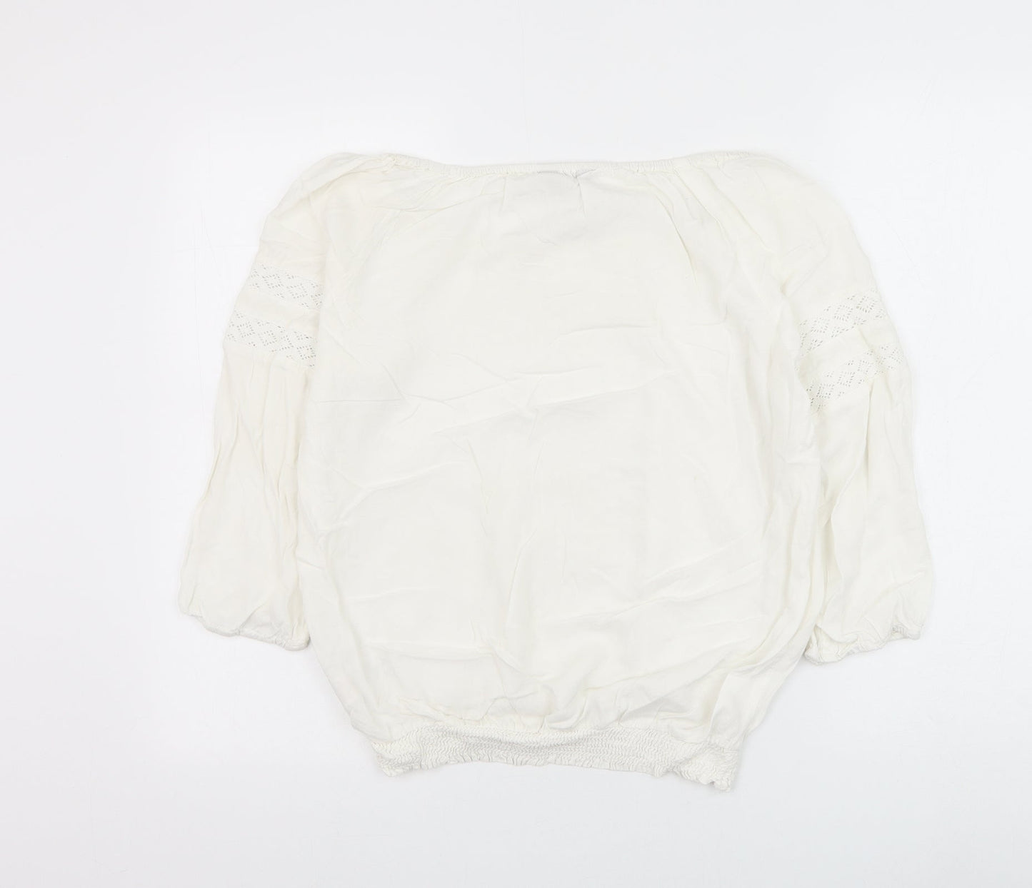 Womens UK Size 12 Dorothy Perkins White Basic Blouse