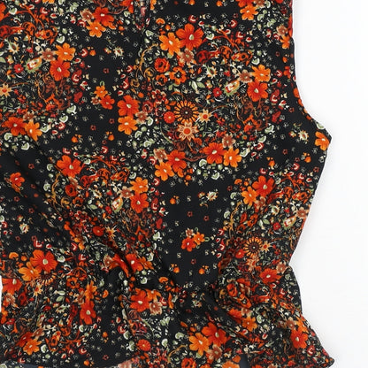 Chemistry Womens Multicoloured Floral Polyester Basic Blouse Size 10 Round Neck - Flowers