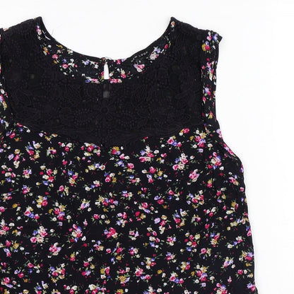 Womens UK Size 8 New Look Black Basic Tank