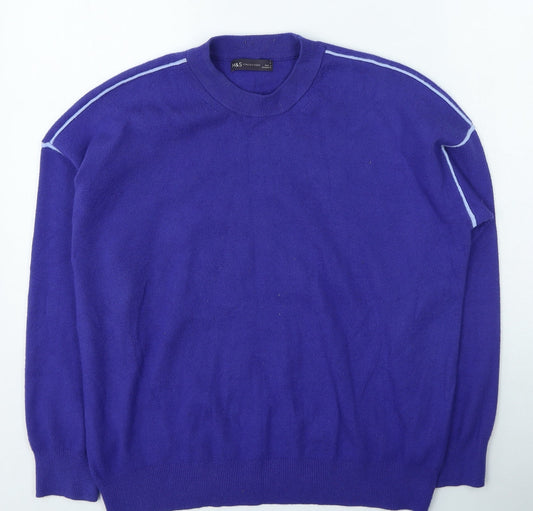 Womens UK Size L Marks and Spencer Purple Pullover Jumper