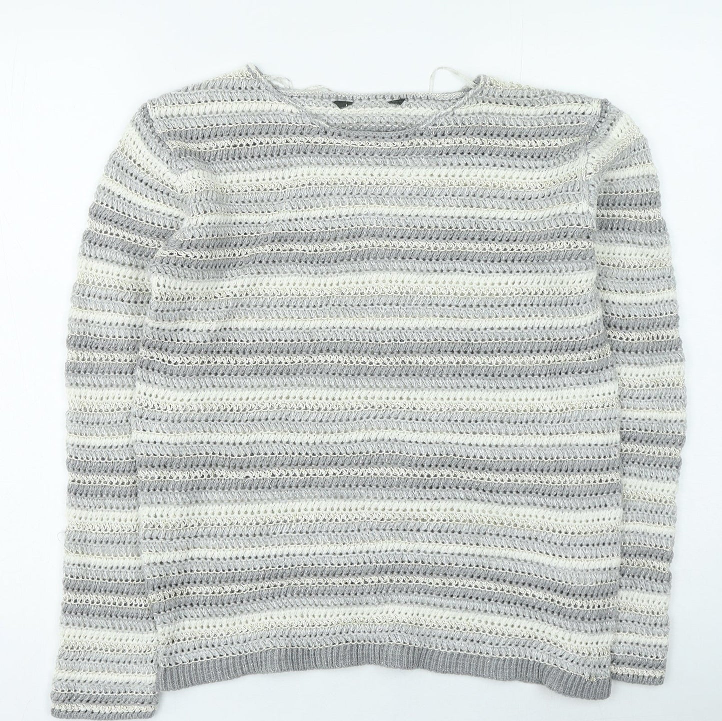Womens UK Size 14 Preworn Grey Pullover Jumper