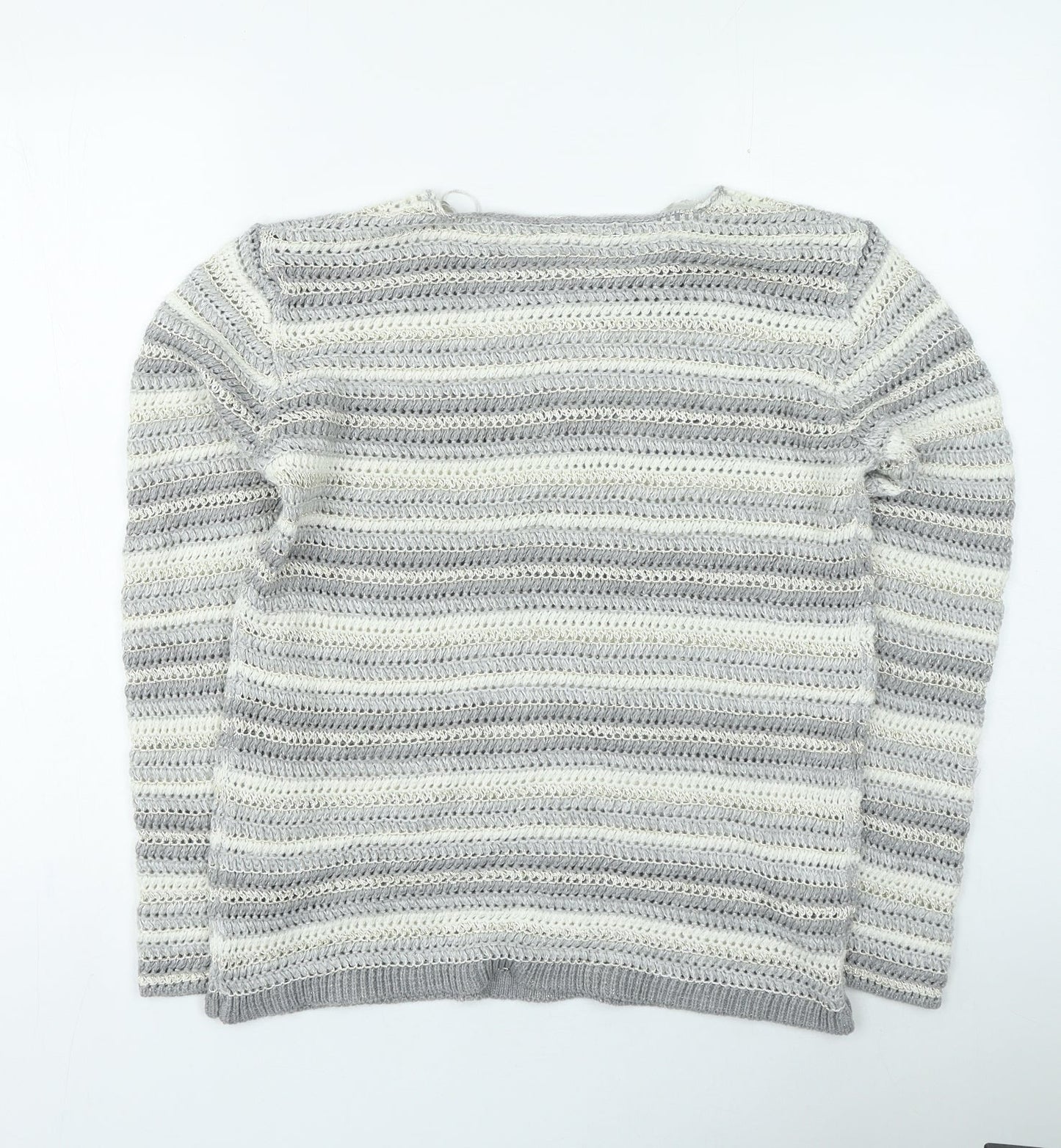 Womens UK Size 14 Preworn Grey Pullover Jumper