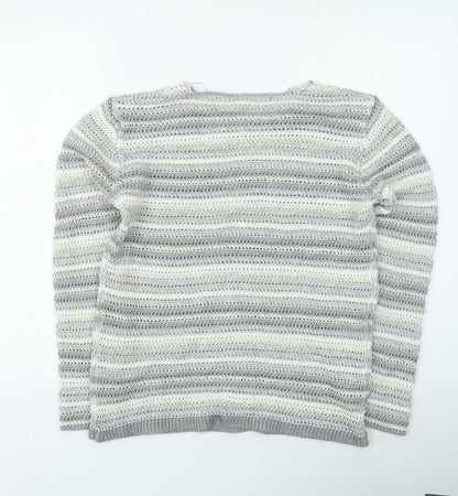 Womens UK Size 14 Preworn Grey Pullover Jumper