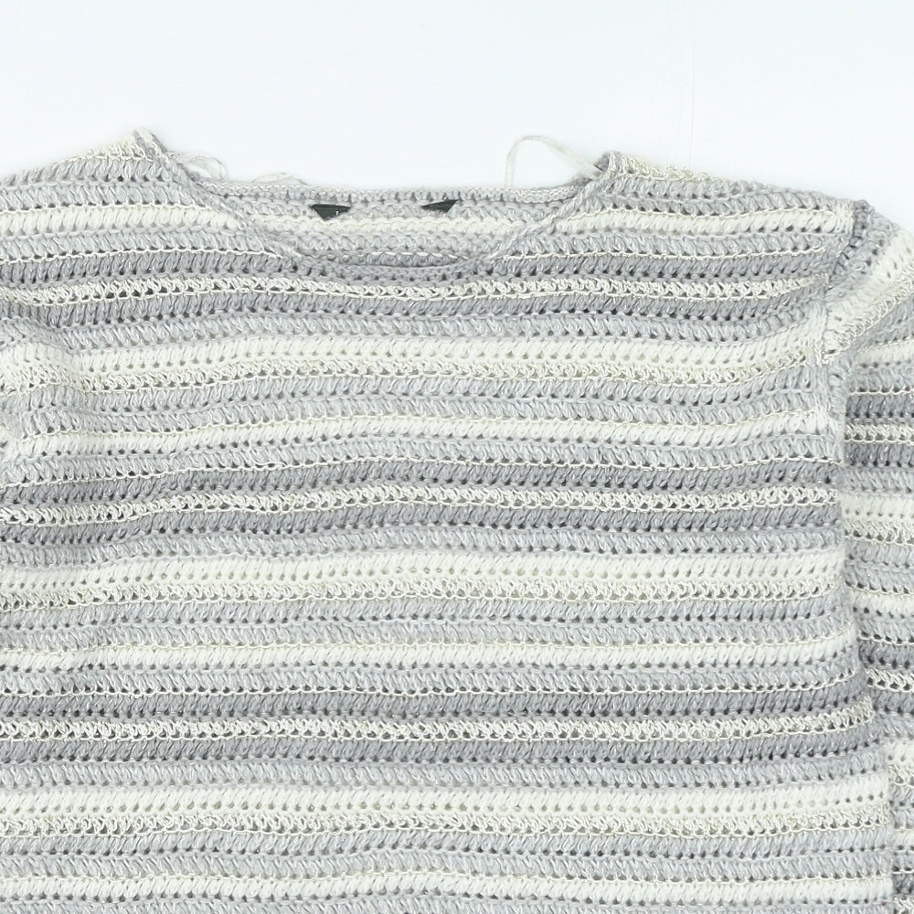 Womens UK Size 14 Preworn Grey Pullover Jumper