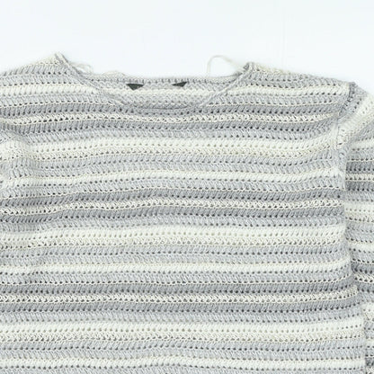 Womens UK Size 14 Preworn Grey Pullover Jumper