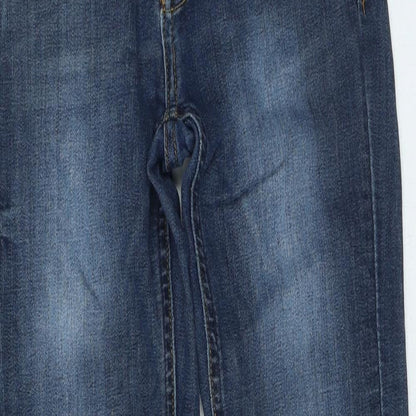 Womens UK Size 27 in H&M Regular Fit Skinny Blue Jeans