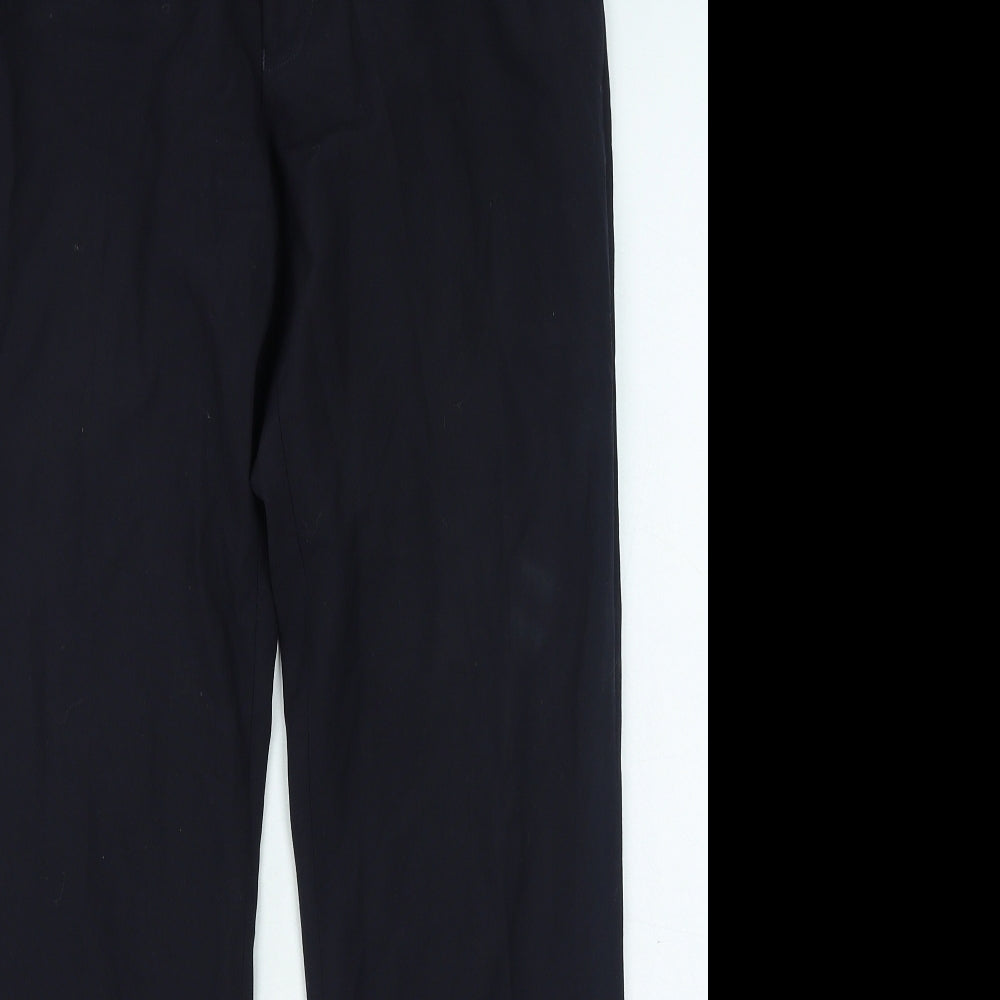 NEXT Mens Blue Polyester Trousers Size 32 in L31 in Regular Zip