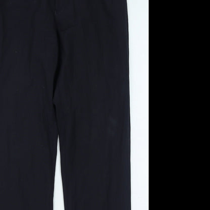 NEXT Mens Blue Polyester Trousers Size 32 in L31 in Regular Zip
