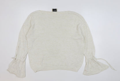 Womens UK Size L Papaya Beige Pullover Jumper