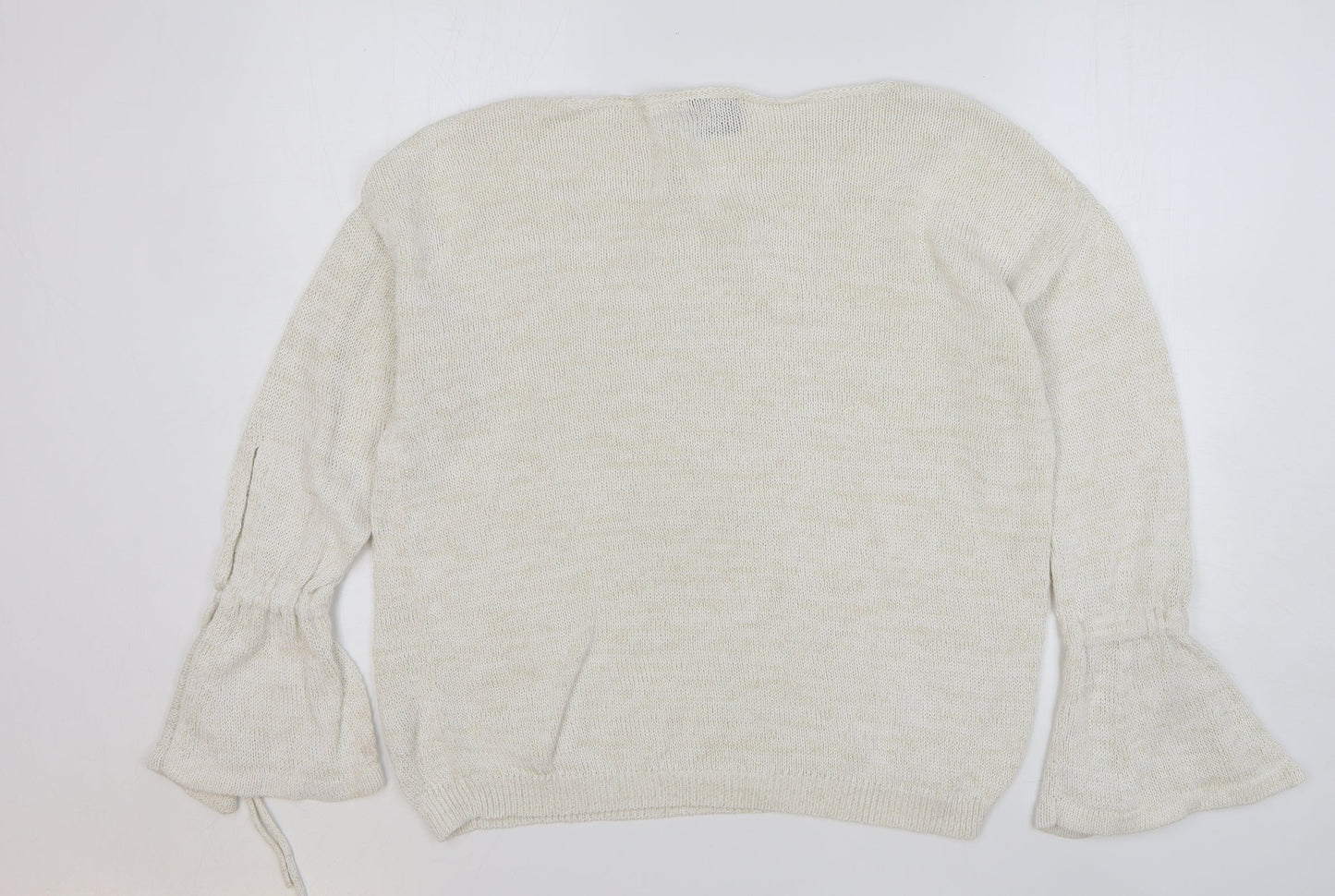 Womens UK Size L Papaya Beige Pullover Jumper