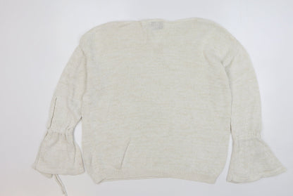 Womens UK Size L Papaya Beige Pullover Jumper