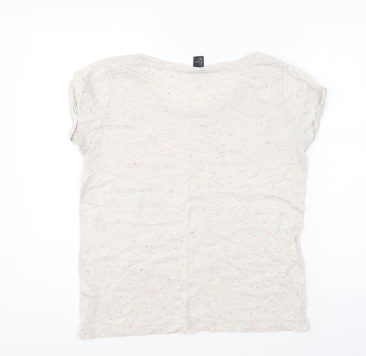 Womens UK Size S H&M Beige Basic T-Shirt
