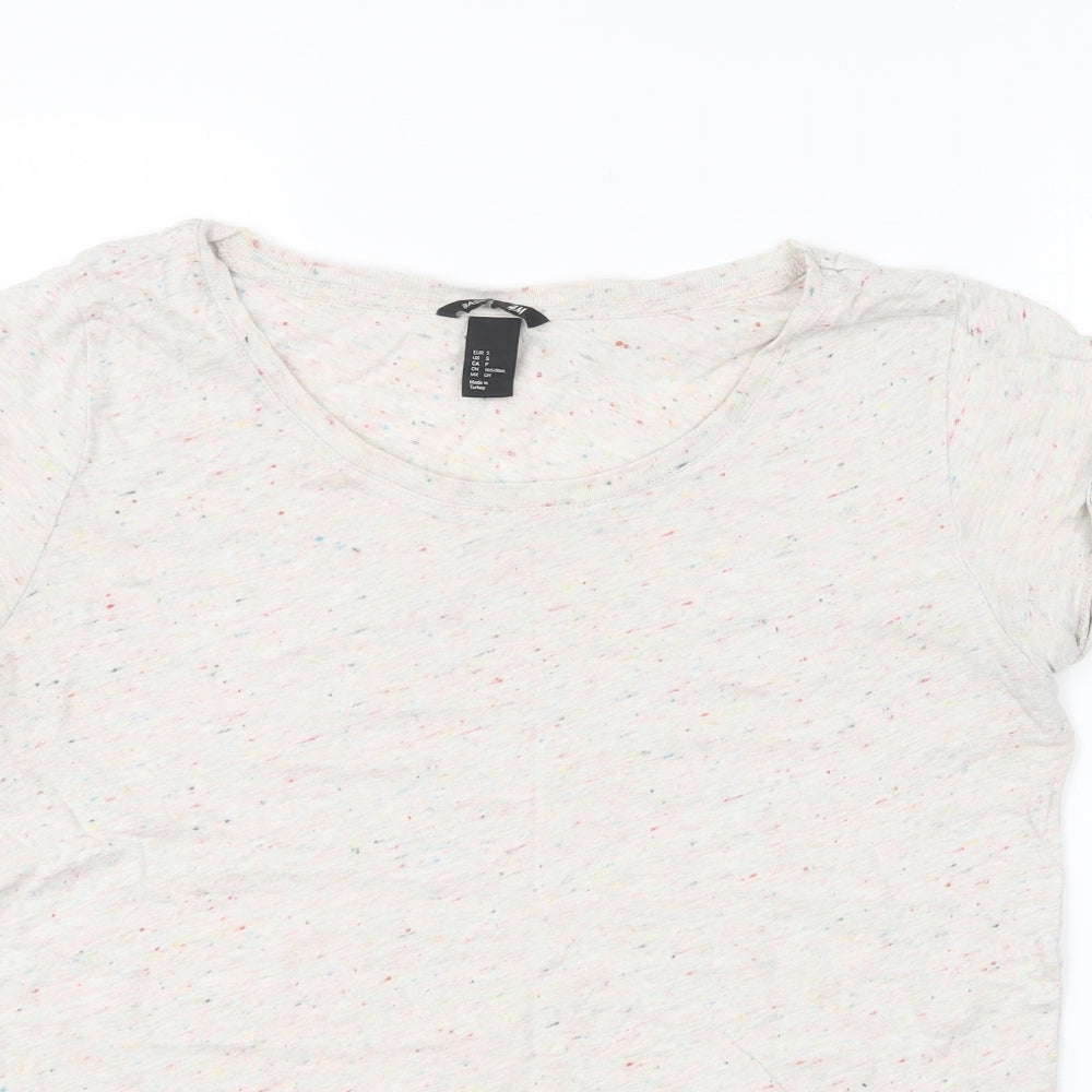 Womens UK Size S H&M Beige Basic T-Shirt