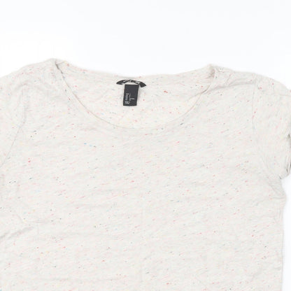 Womens UK Size S H&M Beige Basic T-Shirt