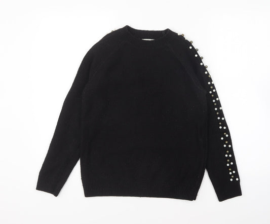 Womens UK Size 8 Papaya Black Pullover Jumper