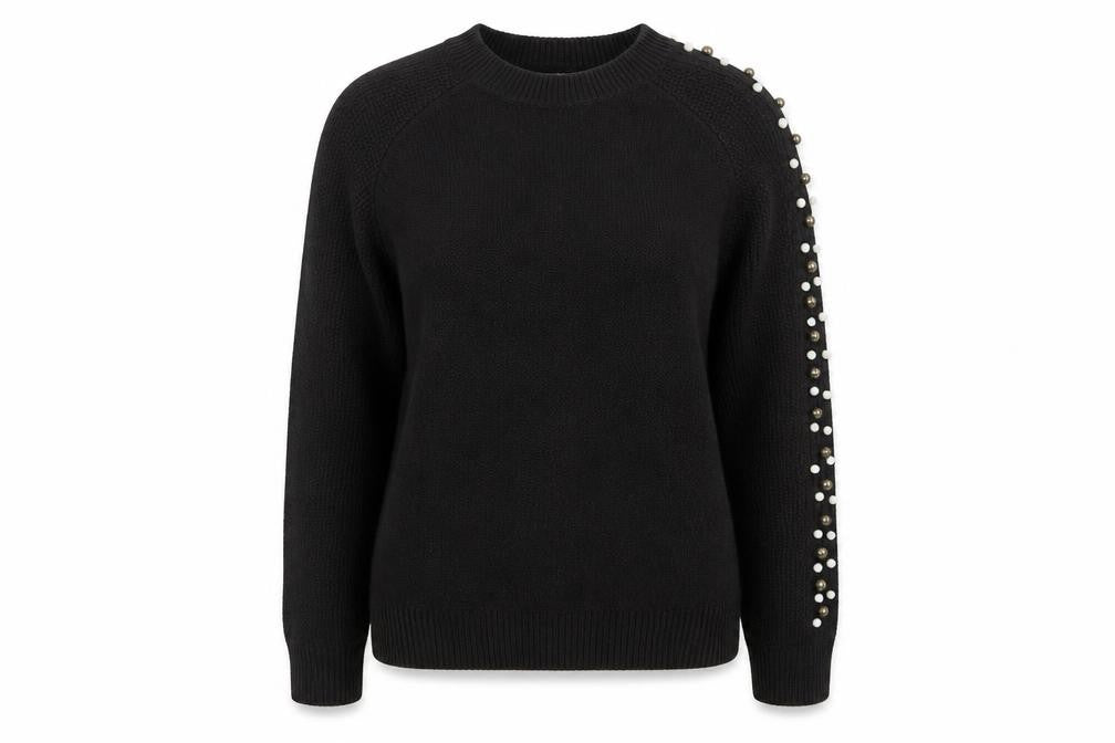 Womens UK Size 8 Papaya Black Pullover Jumper