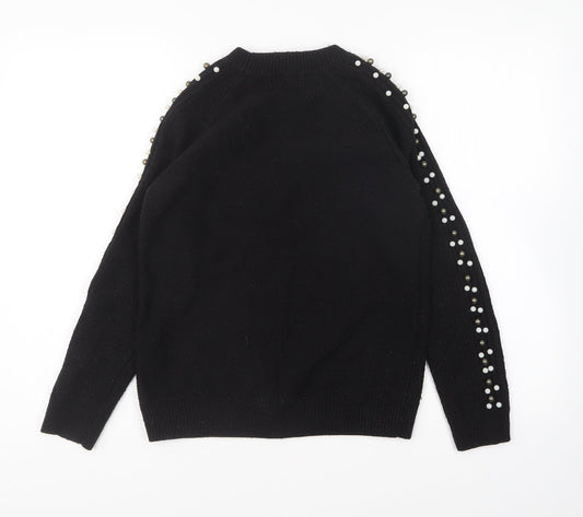 Womens UK Size 8 Papaya Black Pullover Jumper