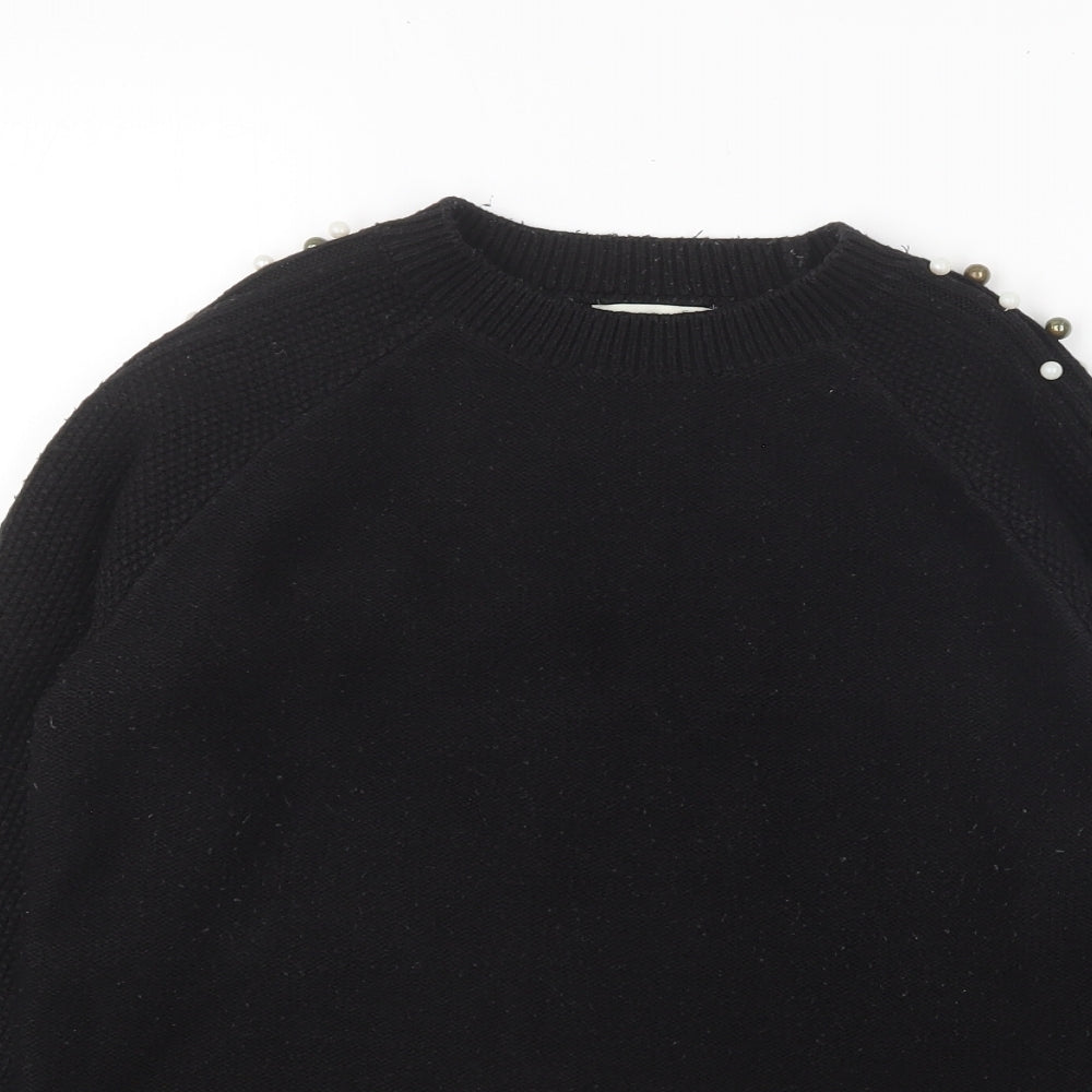 Womens UK Size 8 Papaya Black Pullover Jumper