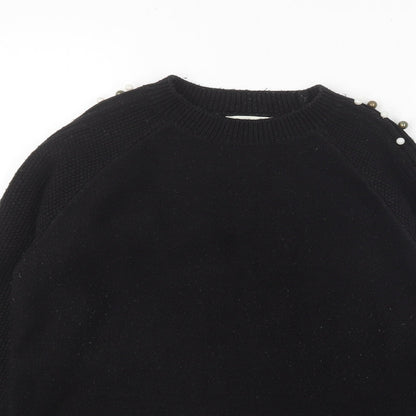 Womens UK Size 8 Papaya Black Pullover Jumper