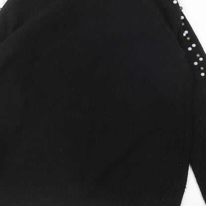 Womens UK Size 8 Papaya Black Pullover Jumper