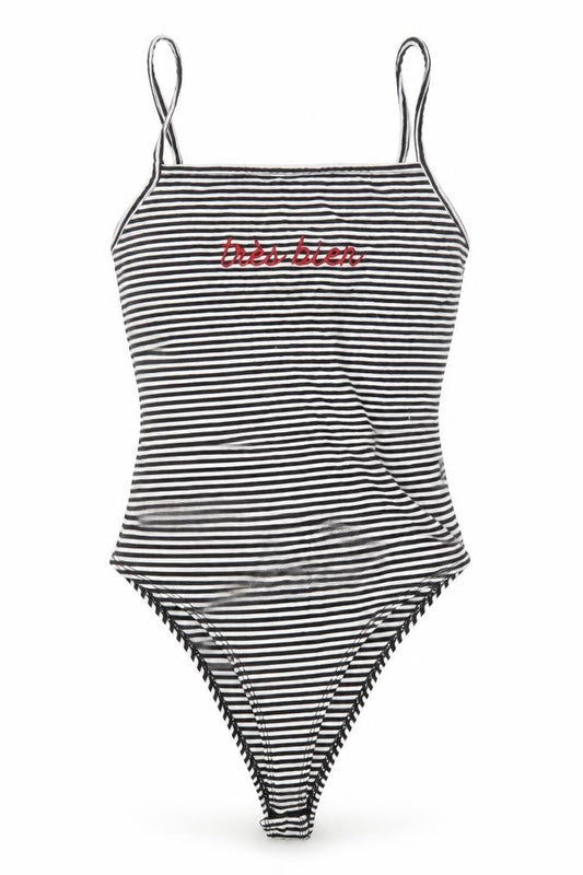 Womens UK Size 8 New Look One-Piece Black Bodysuit