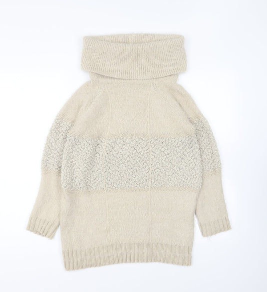 Womens UK Size M Tenki Beige Pullover Jumper