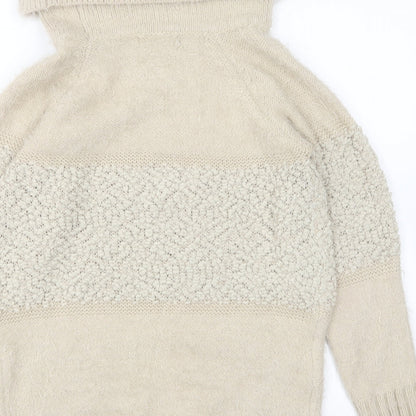 Womens UK Size M Tenki Beige Pullover Jumper