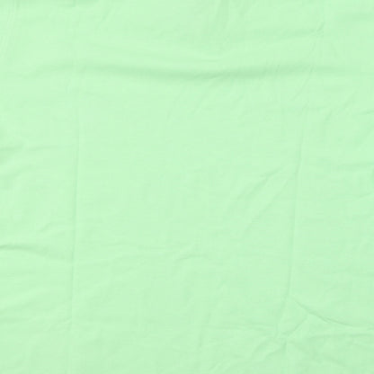 Dunnes Stores Mens Green Cotton Polo Size L Collared Button