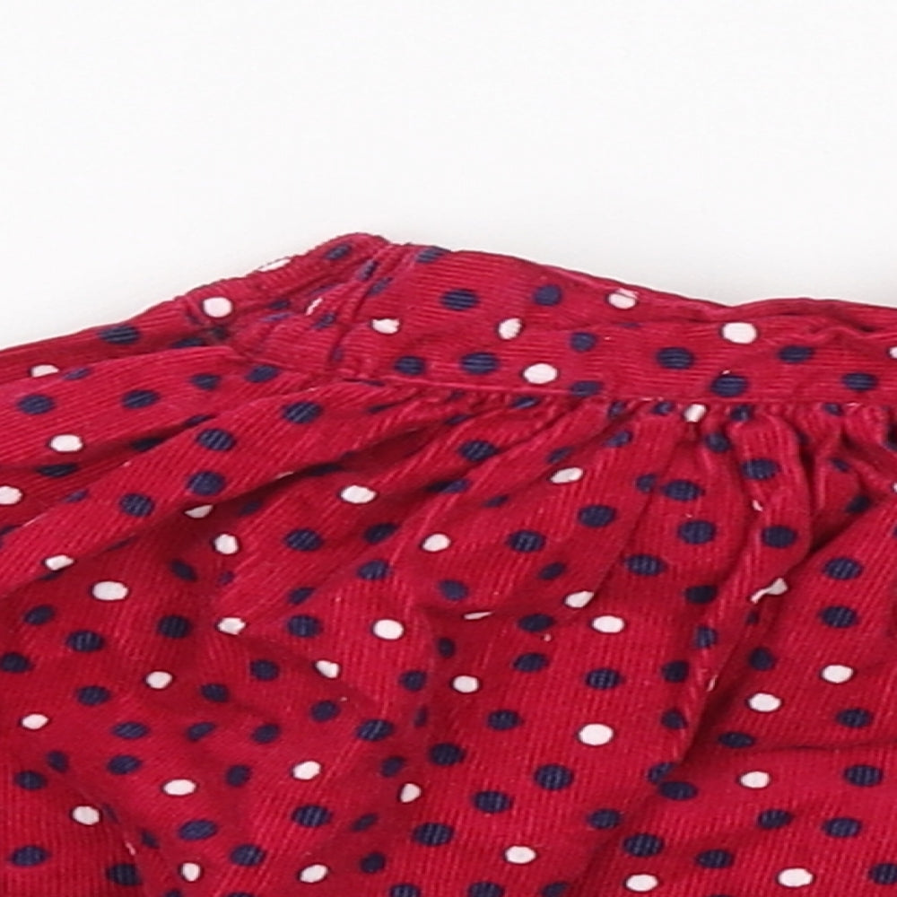 Bentton Bay Girls Pink Polka Dot Cotton Skater Skirt Size 0-3 Months Pull On