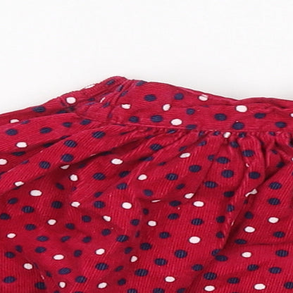 Bentton Bay Girls Pink Polka Dot Cotton Skater Skirt Size 0-3 Months Pull On