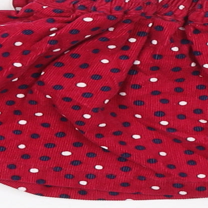 Bentton Bay Girls Pink Polka Dot Cotton Skater Skirt Size 0-3 Months Pull On