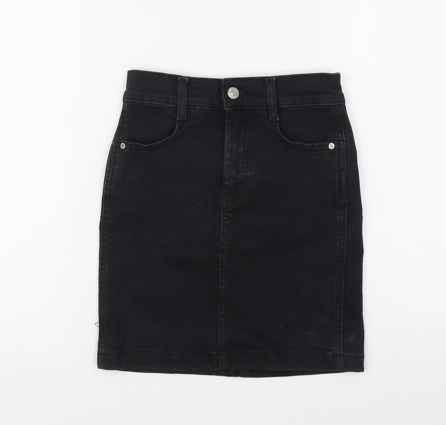 Womens UK Size 4 Denim & Co. Mini Denim Skirt